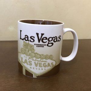 2008 Starbucks Collectors Series Las Vegas 16 oz Brown Ceramic Mug